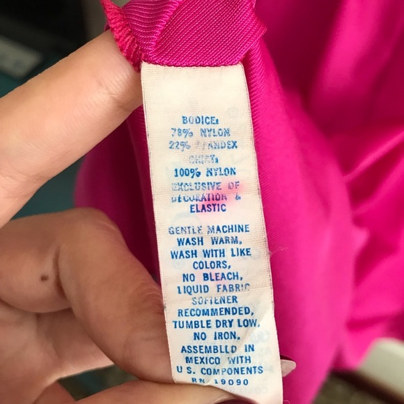 Gorgeous vintage rare Olga Nightgown Fuchsia hot pink style 92470 sz small S - Picture 5 of 7